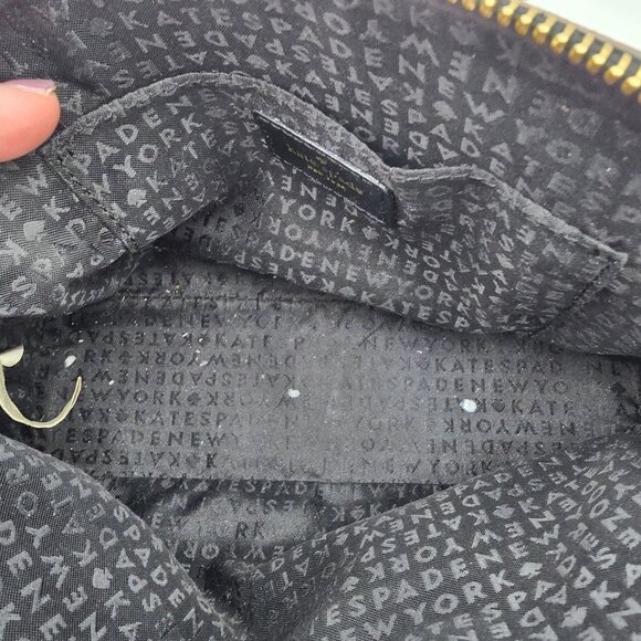 Kate Spade Striped Crossbody Bag Black & White Leather - Picture 5 of 9